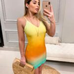 Summer Tie Dye Colours Mini Dress