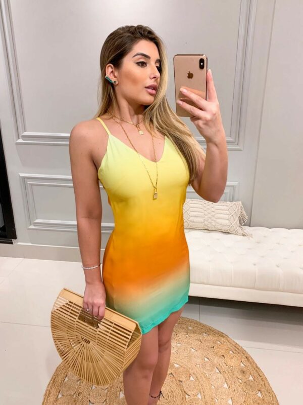 Summer Tie Dye Colours Mini Dress