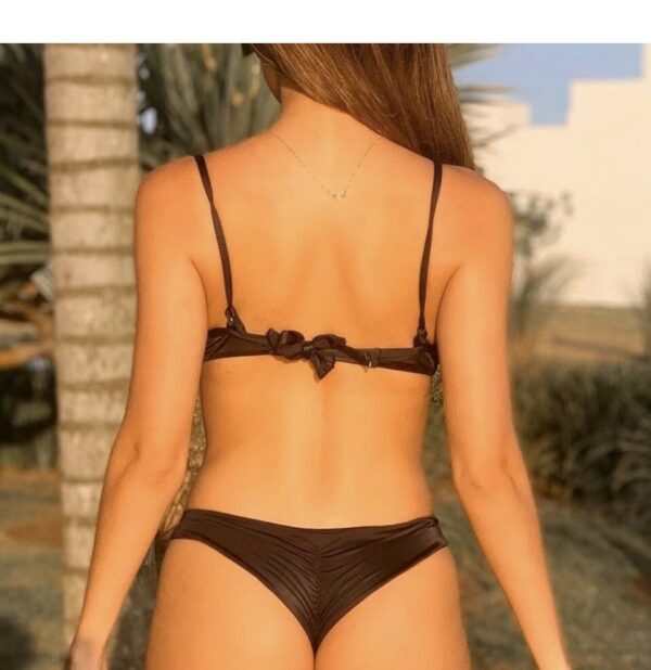 SCRUNCH BIKINI RETRO BLACK SET TOP / BOTTOM