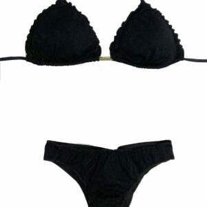 Scrunch Bikini Black set Top / Bottom