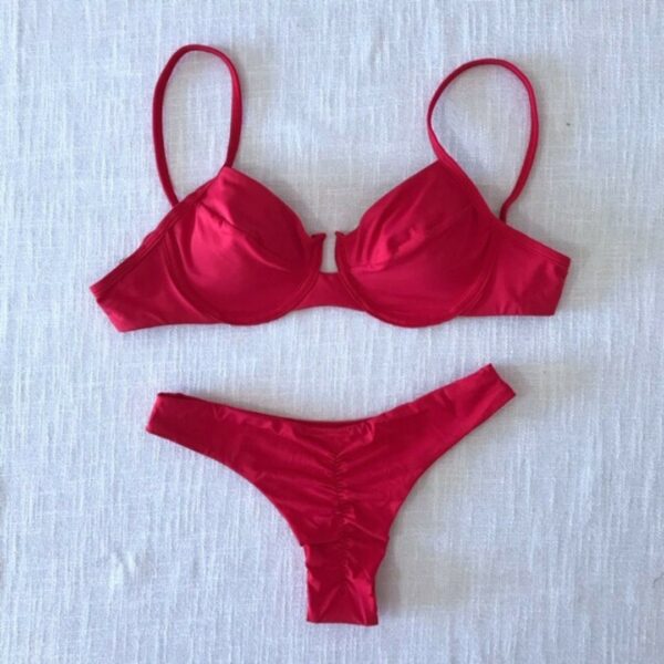 SCRUNCH BIKINI RETRO RED SET TOP / BOTTOM