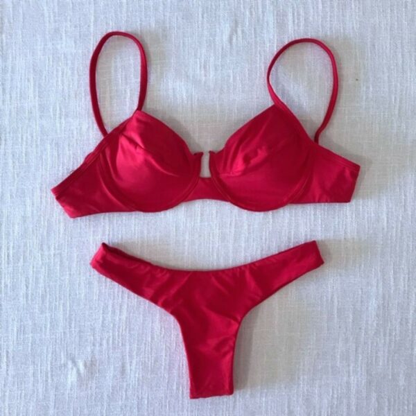 SCRUNCH BIKINI RETRO RED SET TOP / BOTTOM