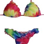 SCRUNCH BIKINI TIE DYE STAMP TOP / BOTTOM