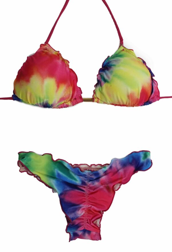 SCRUNCH BIKINI TIE DYE STAMP TOP / BOTTOM