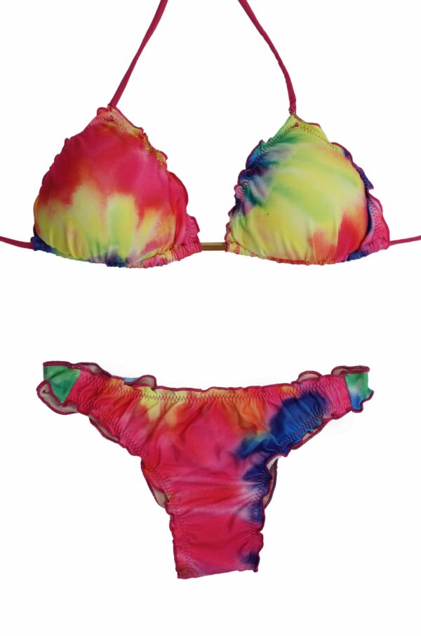 SCRUNCH BIKINI TIE DYE STAMP TOP / BOTTOM