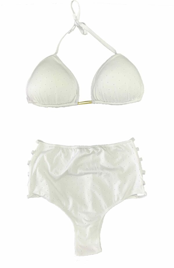 HIGH WAISTED WHITE BIKINI SET TOP / BOTTOM