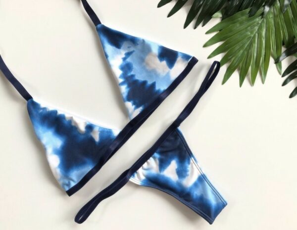 BIKINI MINI BLUE TIE DYE SET TOP / BOTTOM