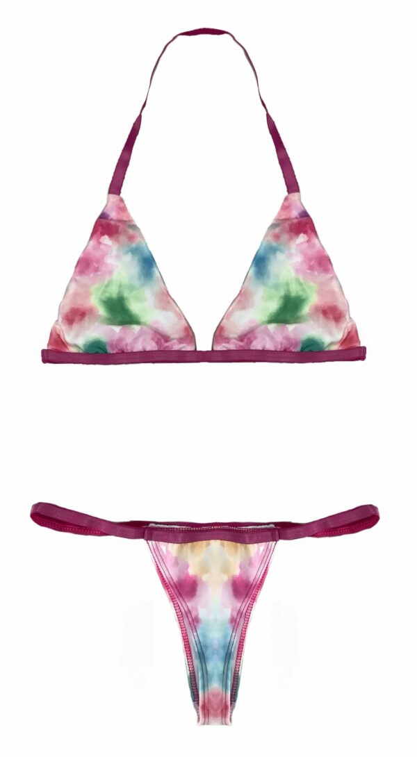 BIKINI MINI PINK TIE DYE SET TOP / BOTTOM