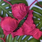 SCRUNCH BIKINI ROSE HOT PINK TOP / BOTTOM