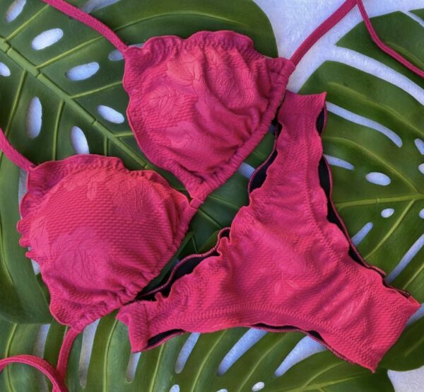 SCRUNCH BIKINI ROSE HOT PINK TOP / BOTTOM