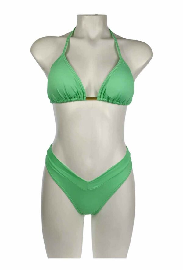 BIKINI TRIANGLE GREEN SET TOP / BOTTOM HIGH