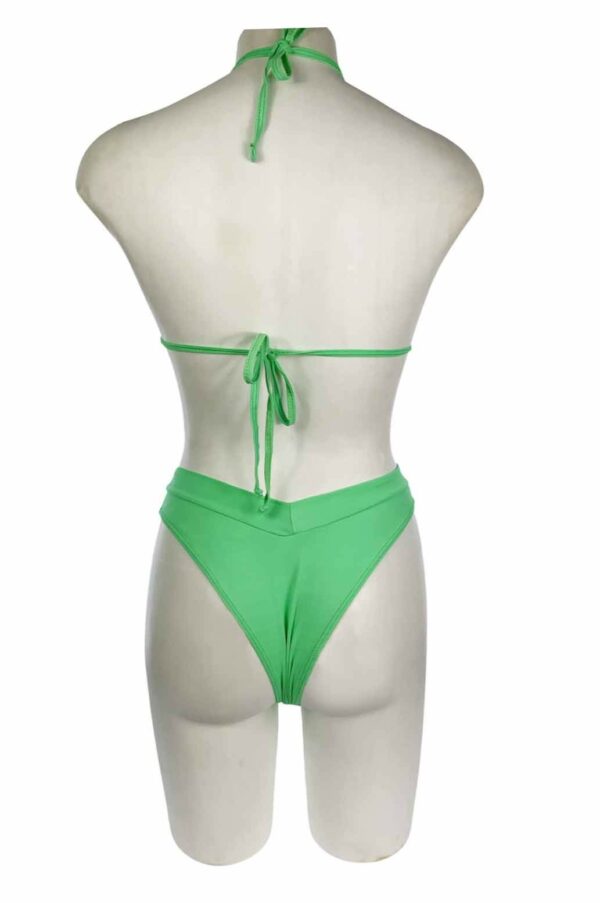 BIKINI TRIANGLE GREEN SET TOP / BOTTOM HIGH