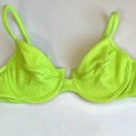 SCRUNCH BIKINI TOP RETRO TEXTURED NEON (ONE PIECE TOP)