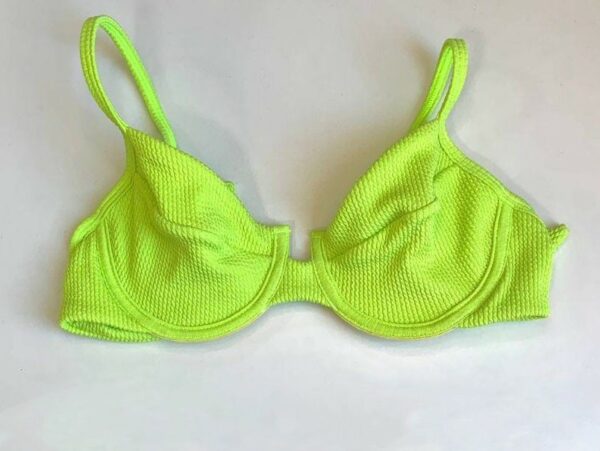 SCRUNCH BIKINI TOP RETRO TEXTURED NEON (ONE PIECE TOP)