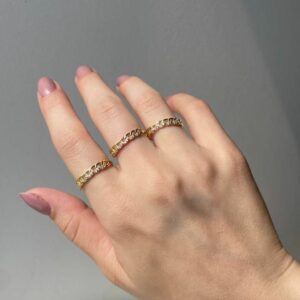 Lucy Trio Rings 18k Gold Plated – 3 Pieces