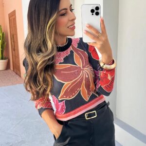 Sunset Bloom Knit Top