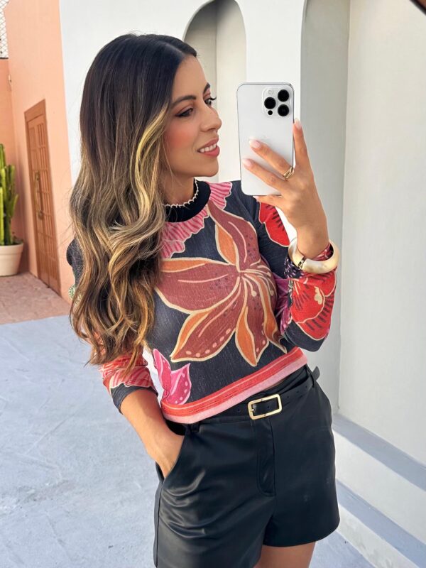 Sunset Bloom Knit Top